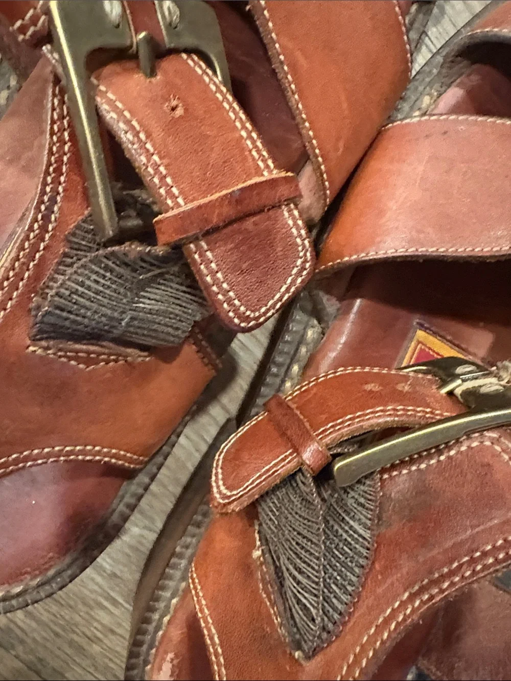 Cole Haan Men’s Tan Brown Leather Fisherman Sandals